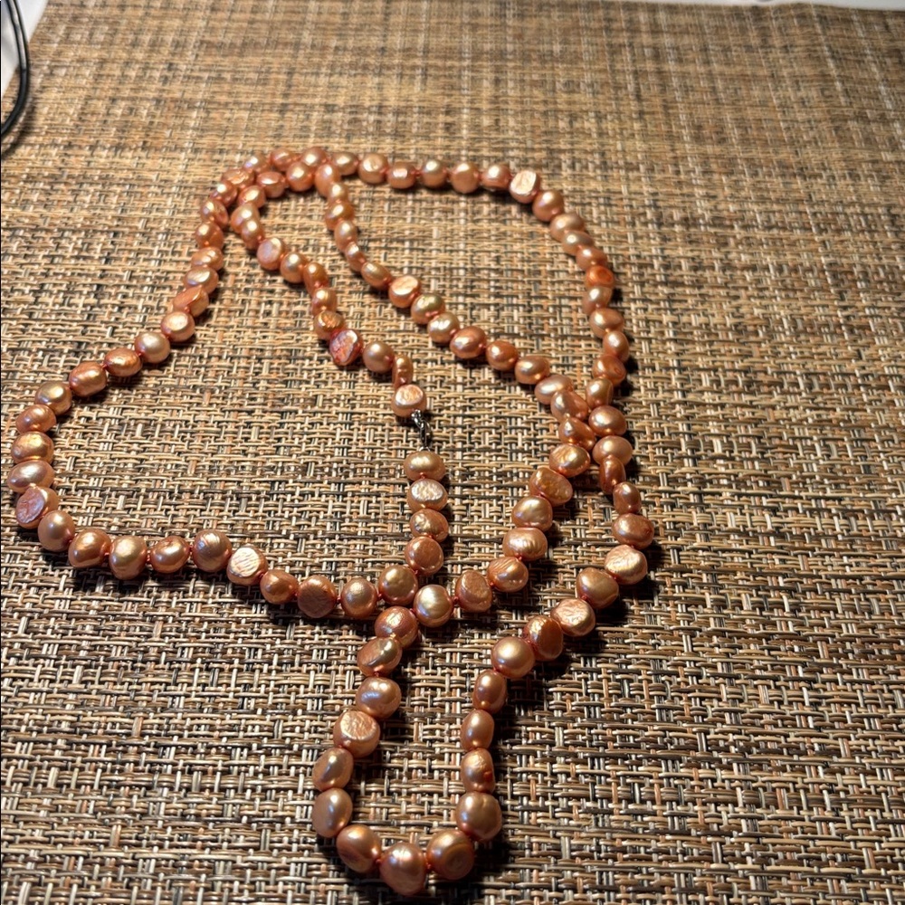 Elegant Pink Pearl Necklace